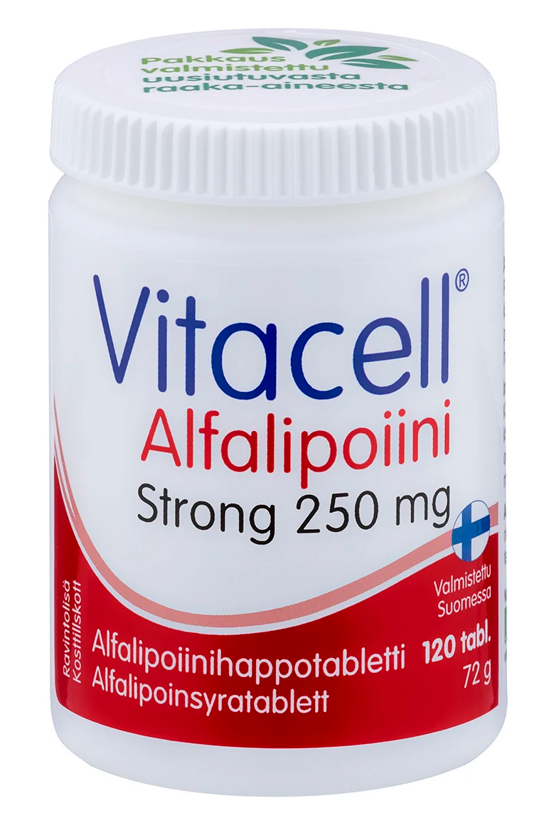 Vitacell Alfalipoiini Strong 250mg 120tabl
